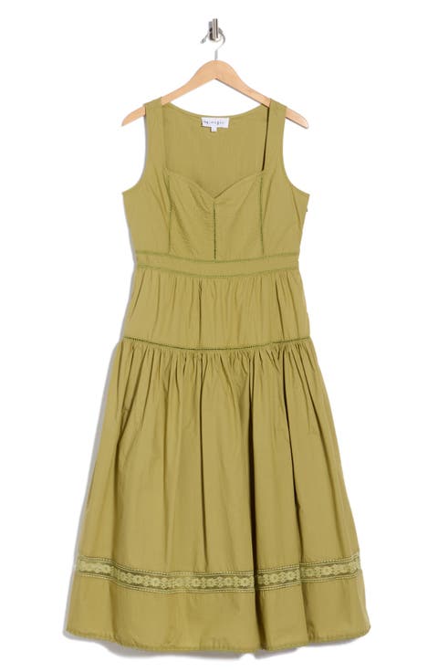 Cotton Poplin Midi Dress