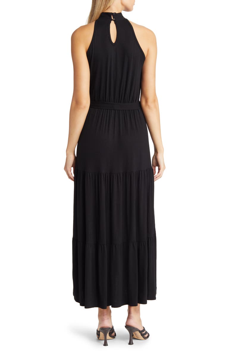 Loveappella Tiered Halter Maxi Dress, Alternate, color,