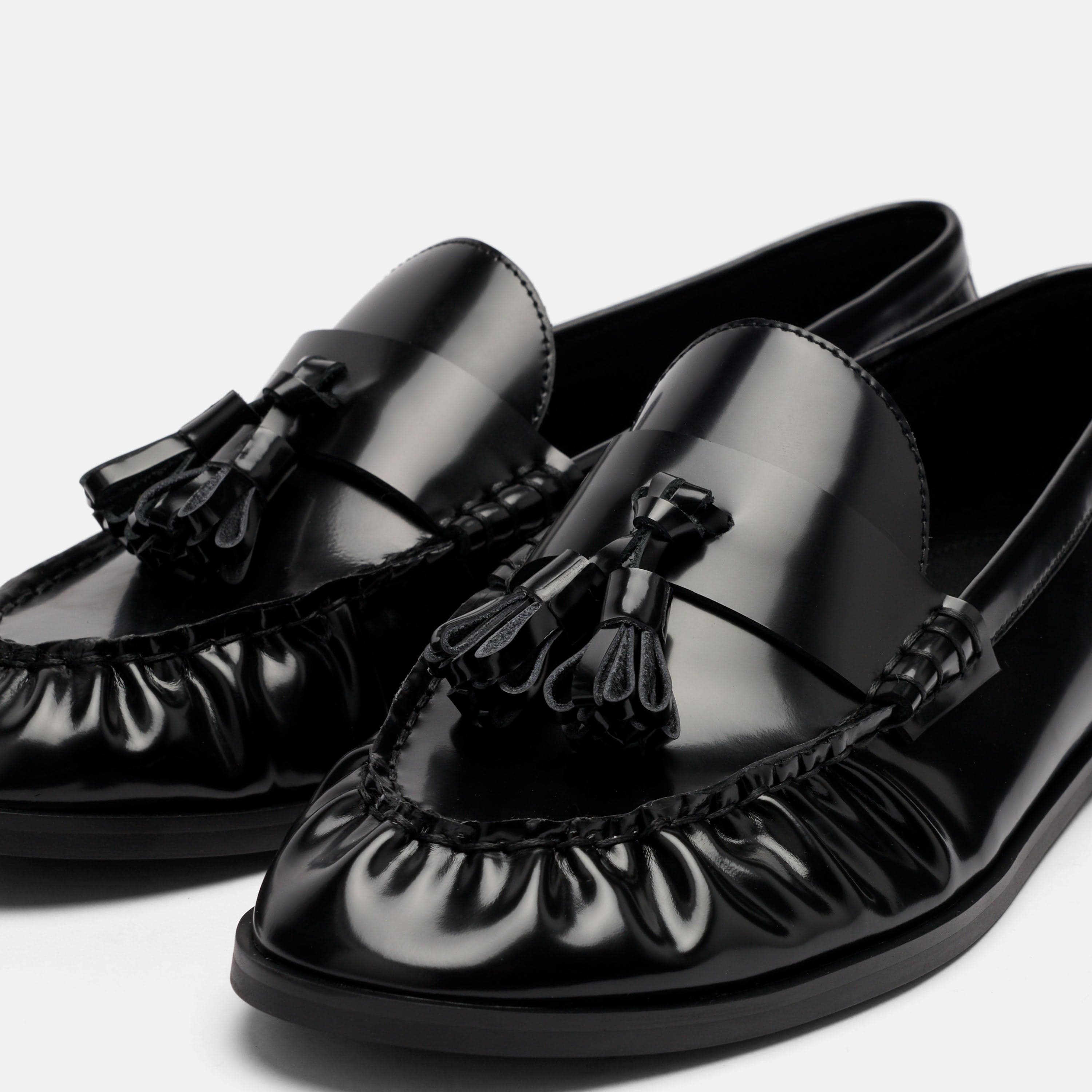 MARC NOLAN Morgan Patent Leather Tassel Loafers, Alternate, color, Black