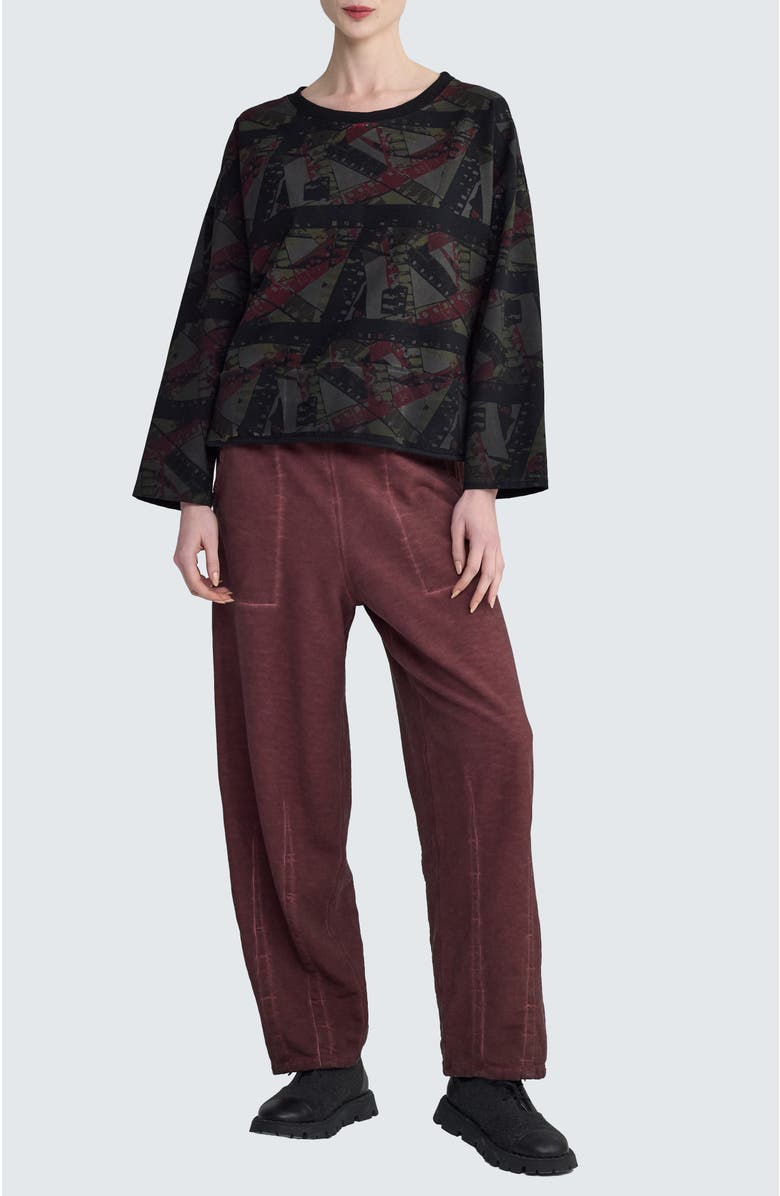 LUUKAA Nebel Abstract Panel Pullover, Alternate, color, Smoky Print