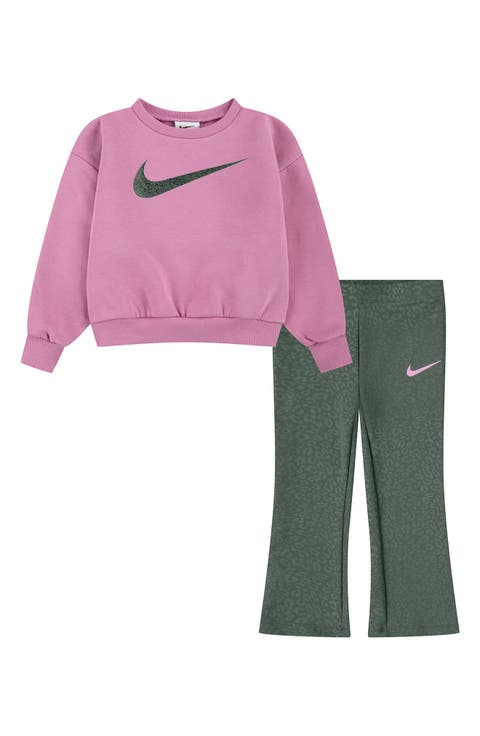 Kids' Dri-FIT Swoosh Spirit Sweatshirt & Leggings Set (Toddler & Little Kid)