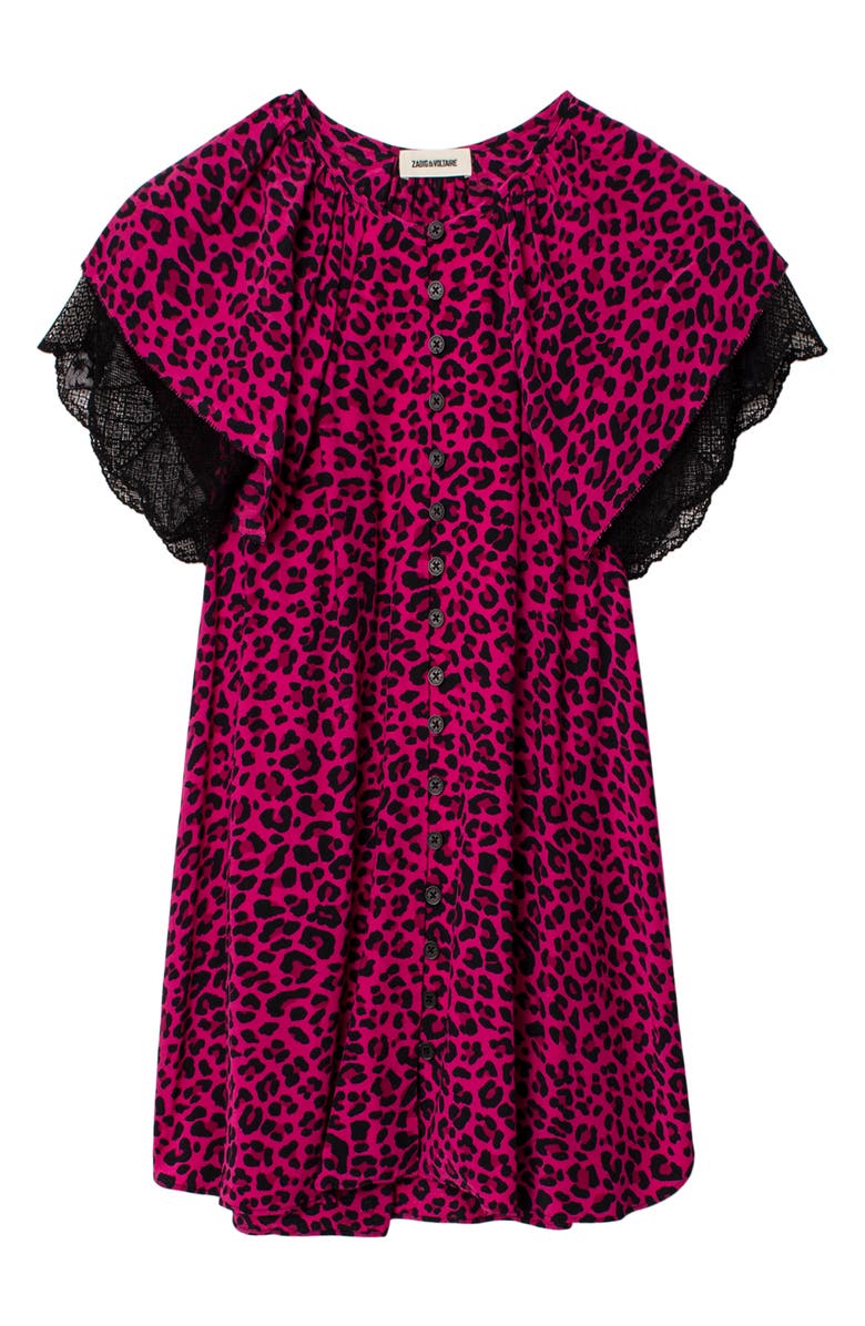 Zadig & Voltaire Tinker Leopard Print Top, Alternate, color, 