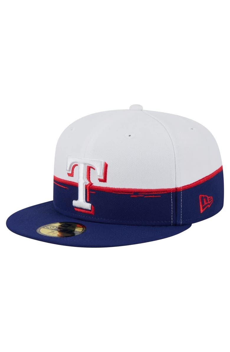 New Era Men's New Era Royal/White Texas Rangers Paint Stroke 59FIFTY Fitted Hat, Alternate, color, Royal