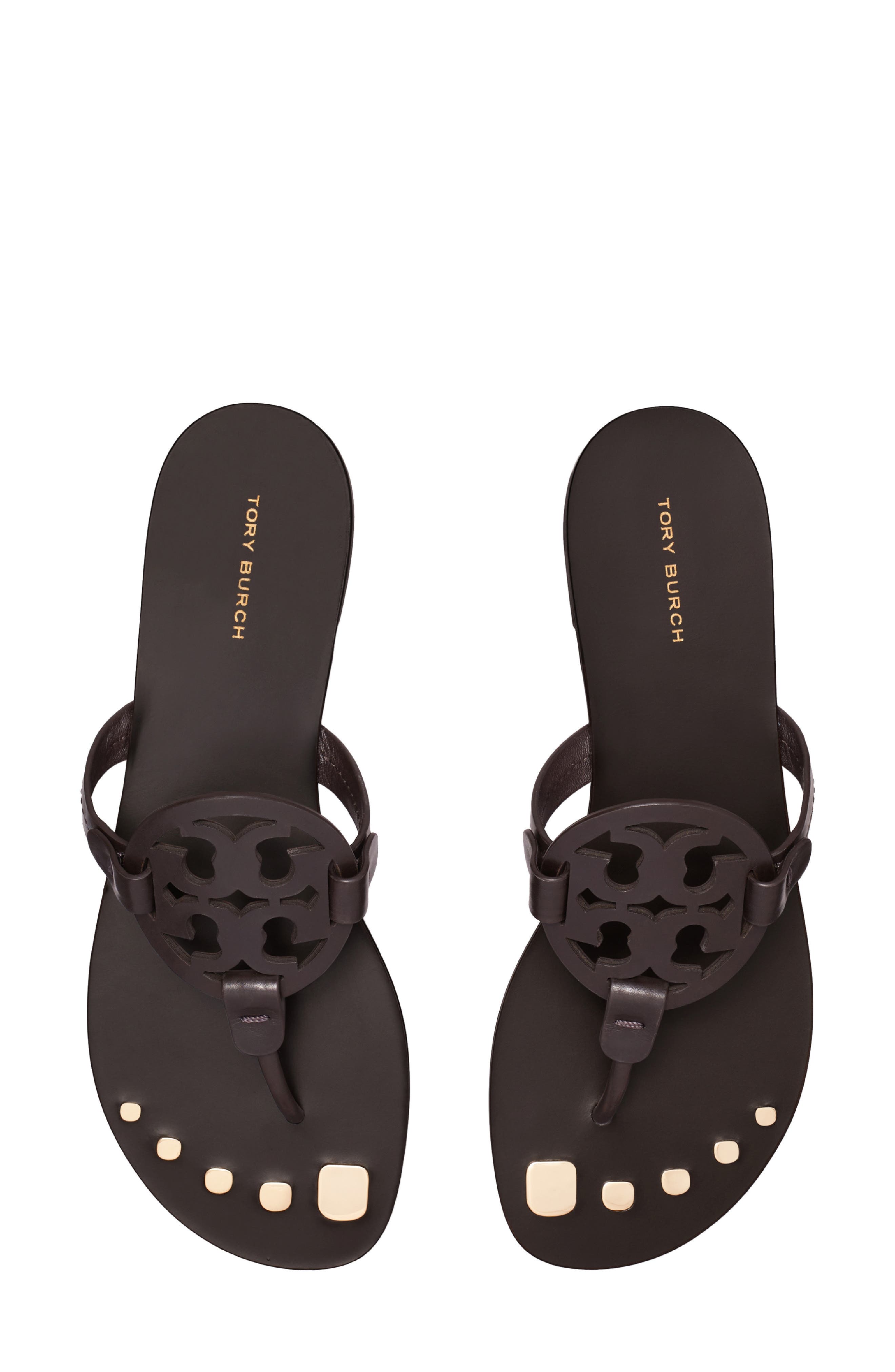 Tory Burch Miller Thong Sandal, Alternate, color, Cocoa