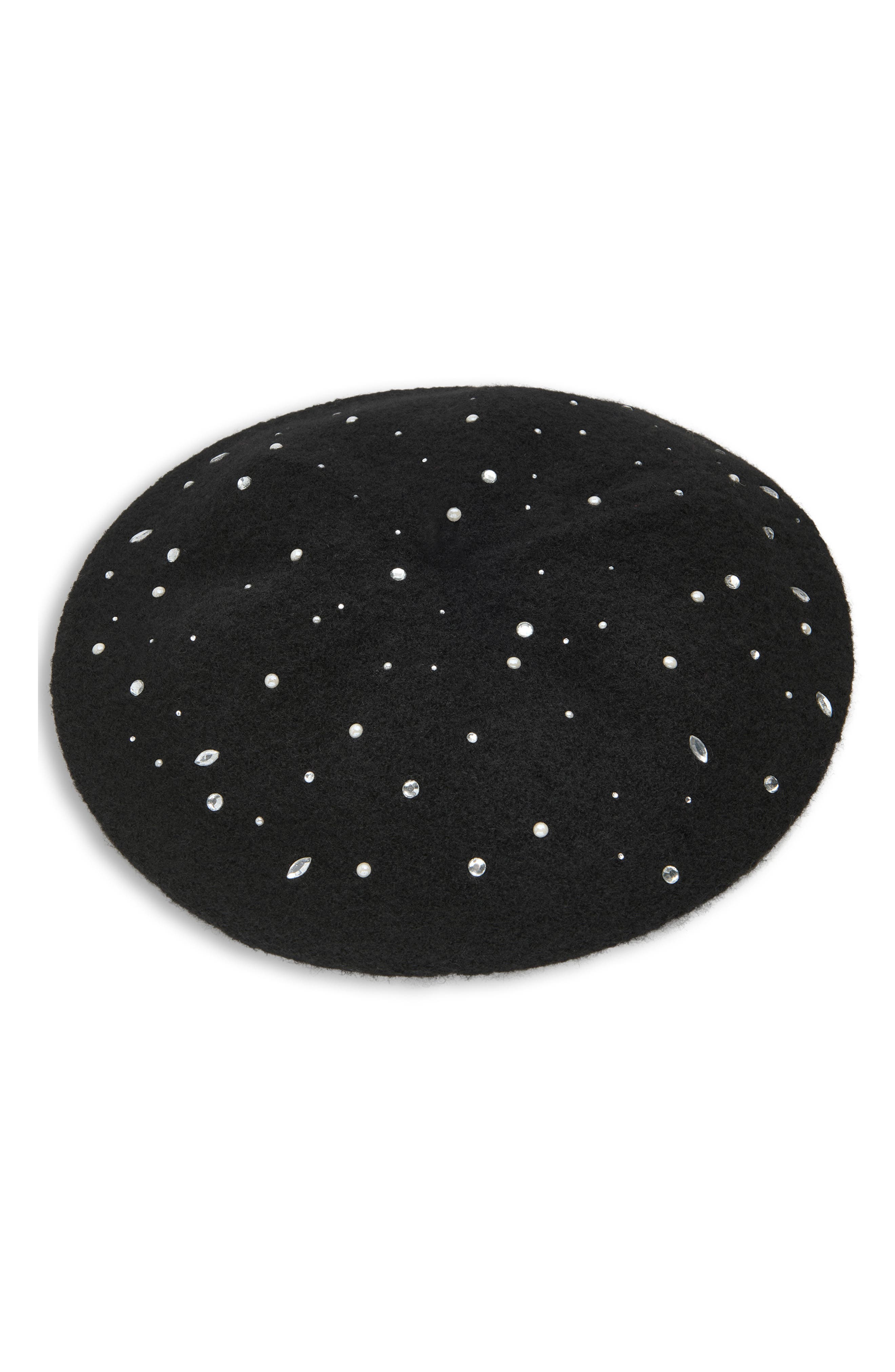 KARL LAGERFELD PARIS Scattered Crystal Beret
