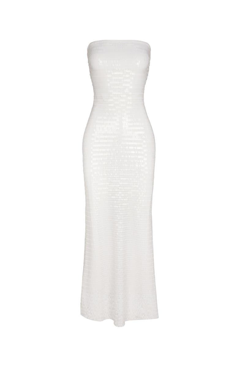 SIMONMILLER Sculpty Strapless Piano Sequin Dress, Main, color, Macadamia