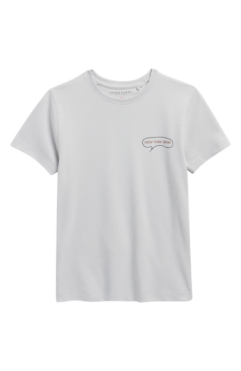 DENIM AND FLOWER Kids' New York Graphic T-Shirt, Main, color, Gray