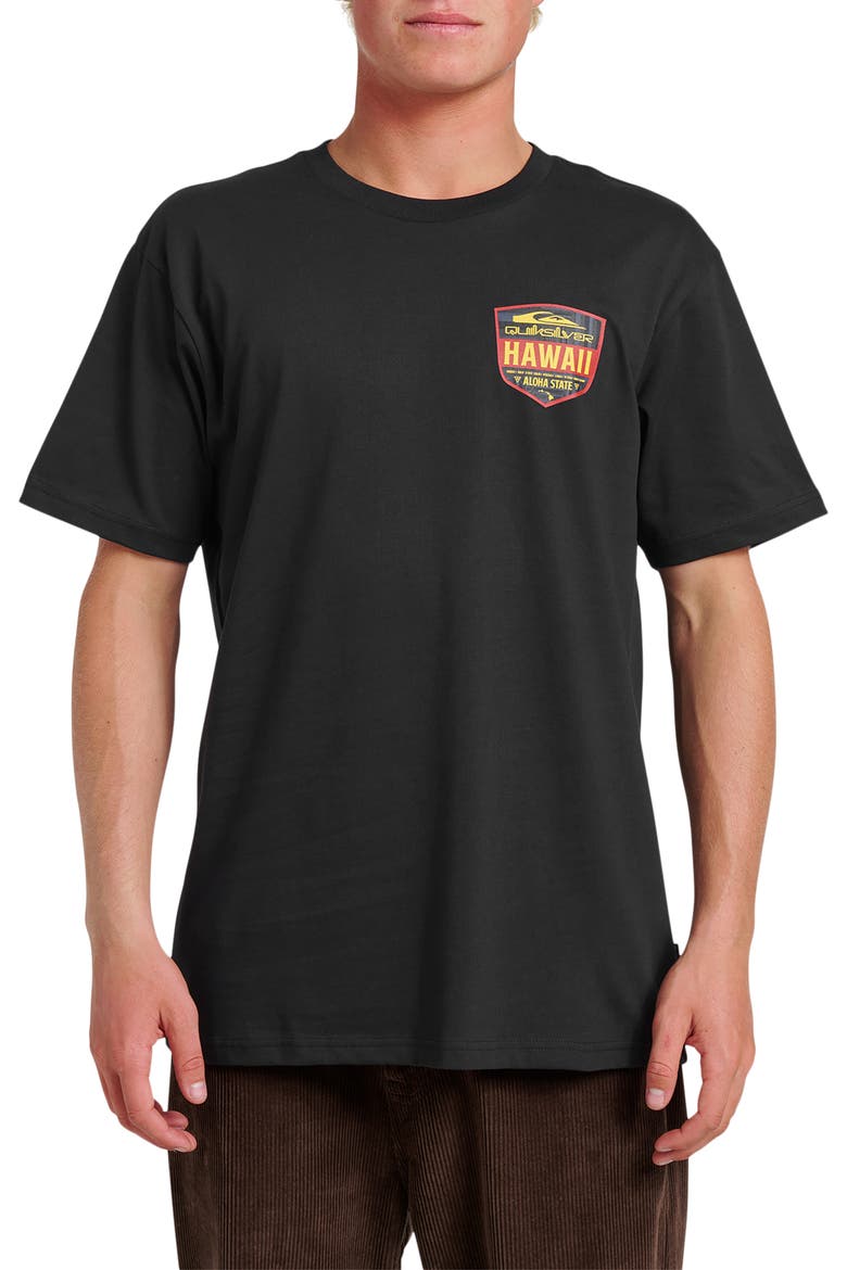 HI Shield Cotton Graphic T-Shirt, Main, color, BLACK