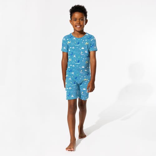 Bellabu Bear Dragon Dreams Kids 2-piece Short Sleeve & Shorts Pajama Set In Dragon Dreams