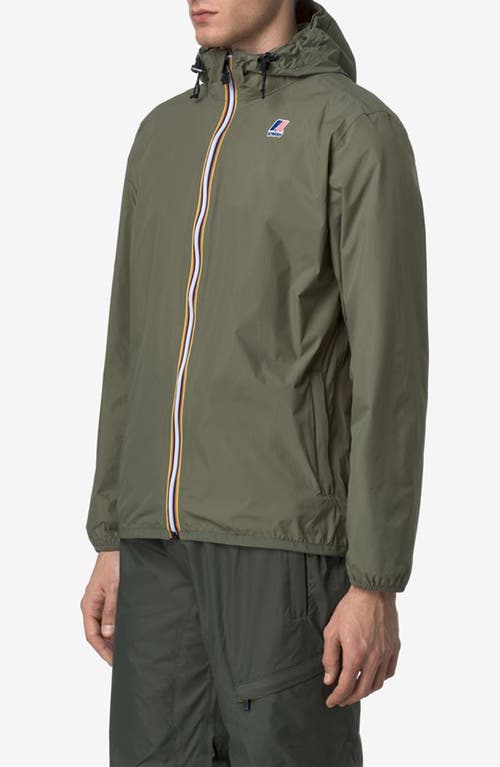 K-way Le Vrai 4.0 Claude Water Repellent Jacket In Green Lichen