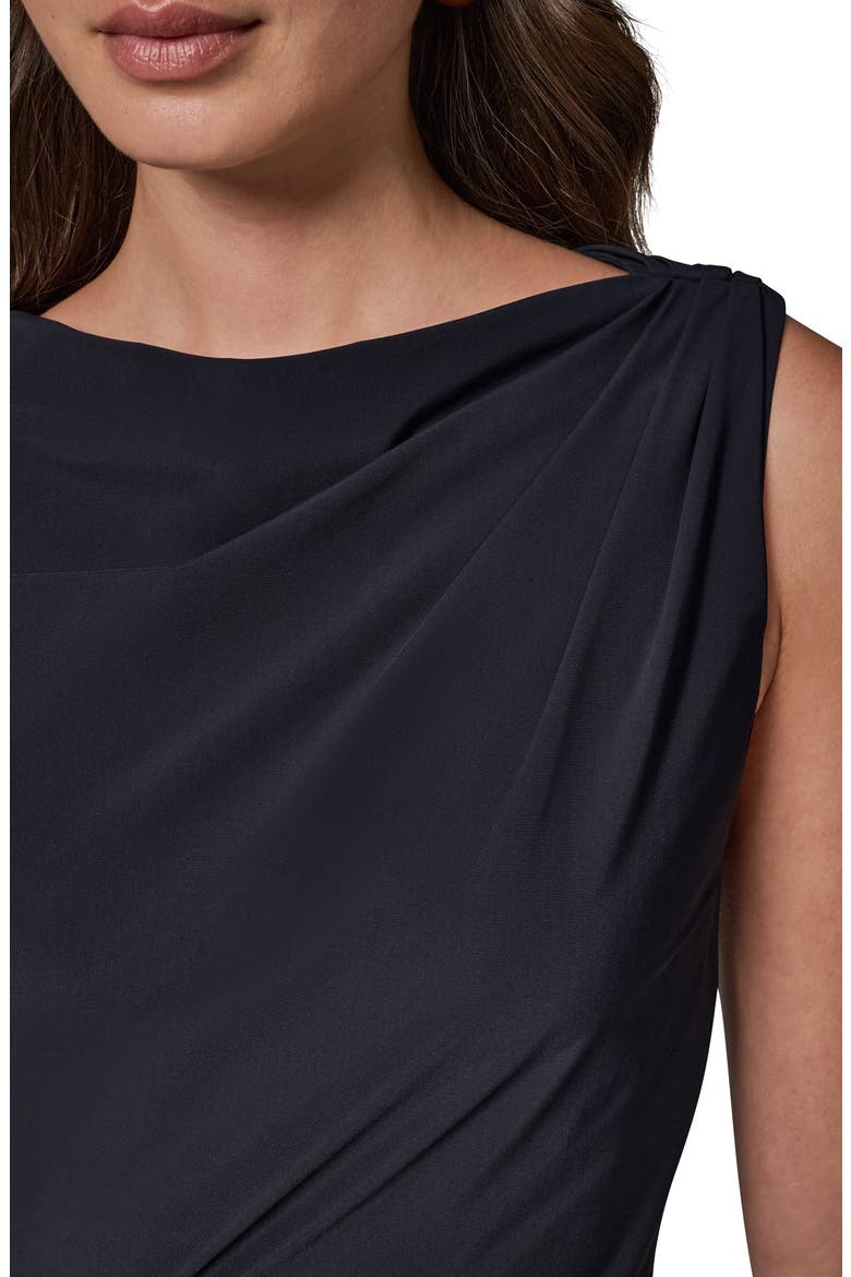 Hardware Waist Midi Dress, Alternate, color, BLACK