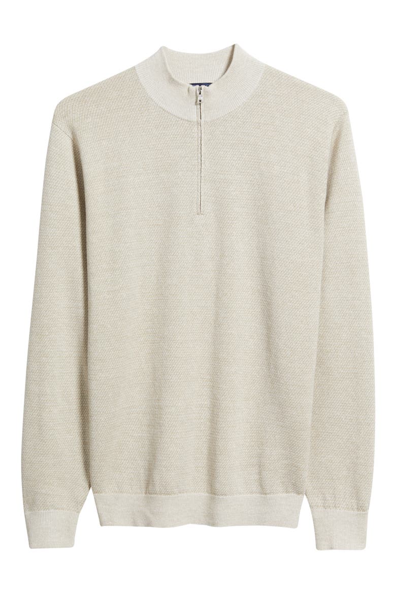 Crown Crafted Barlow Merino Wool Blend Quarter Zip Sweater, Alternate, color, TRUFFLE