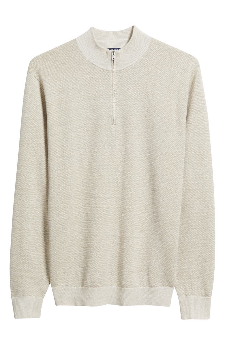 Peter Millar Crown Crafted Barlow Merino Wool Blend Quarter Zip Sweater, Main, color, 