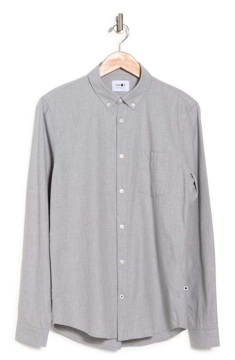 NN07 Sixten Solid Sport Shirt, Alternate, color, Medium Grey