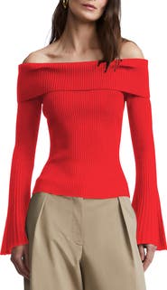 BCBGMAXAZRIA Sierra Off the Shoulder Sweater