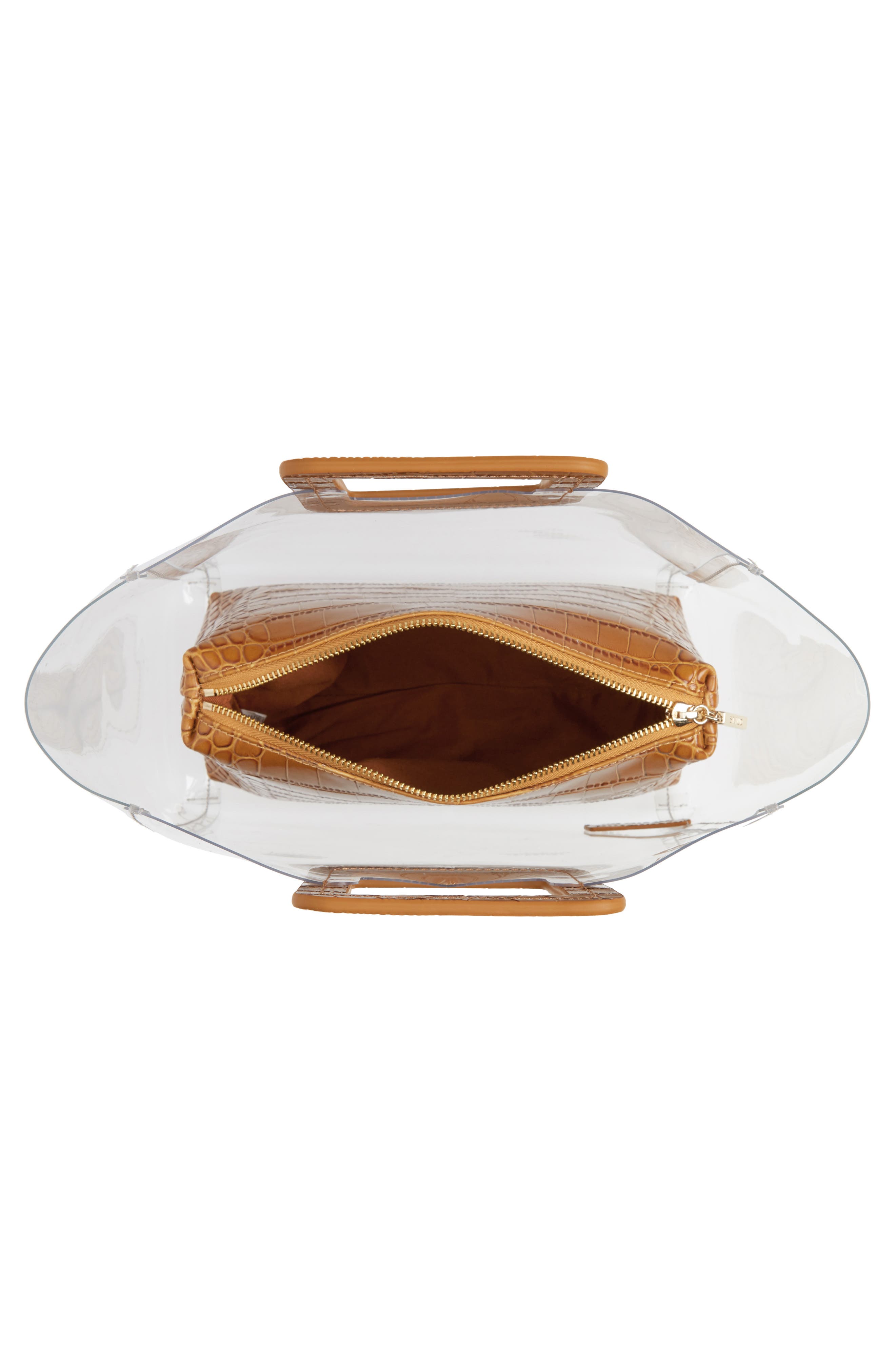 STAUD Shirley Transparent Tote, Alternate, color, Clear/ Tan