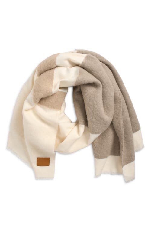 Vince Stripe Scarf In Neutral