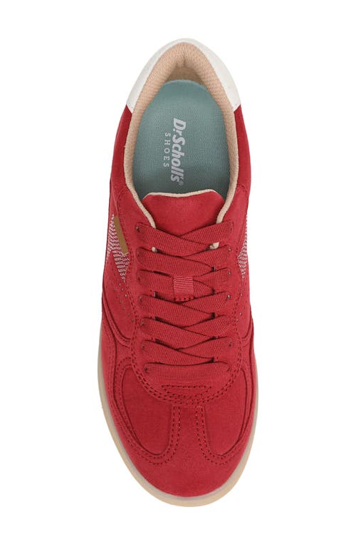 Dr. Scholl's Women's Right On Round Toe Lace Up Sneakers In Red