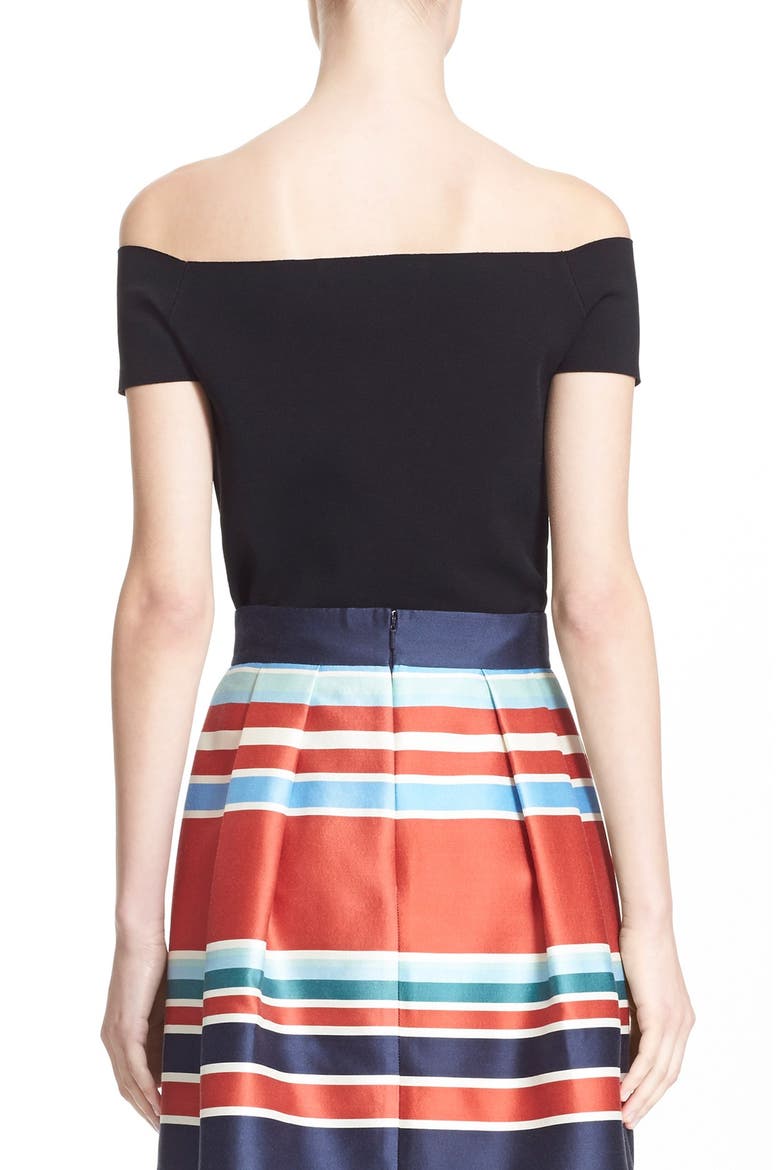 'Angel' Off the Shoulder Knit Top, Alternate, color, BLACK