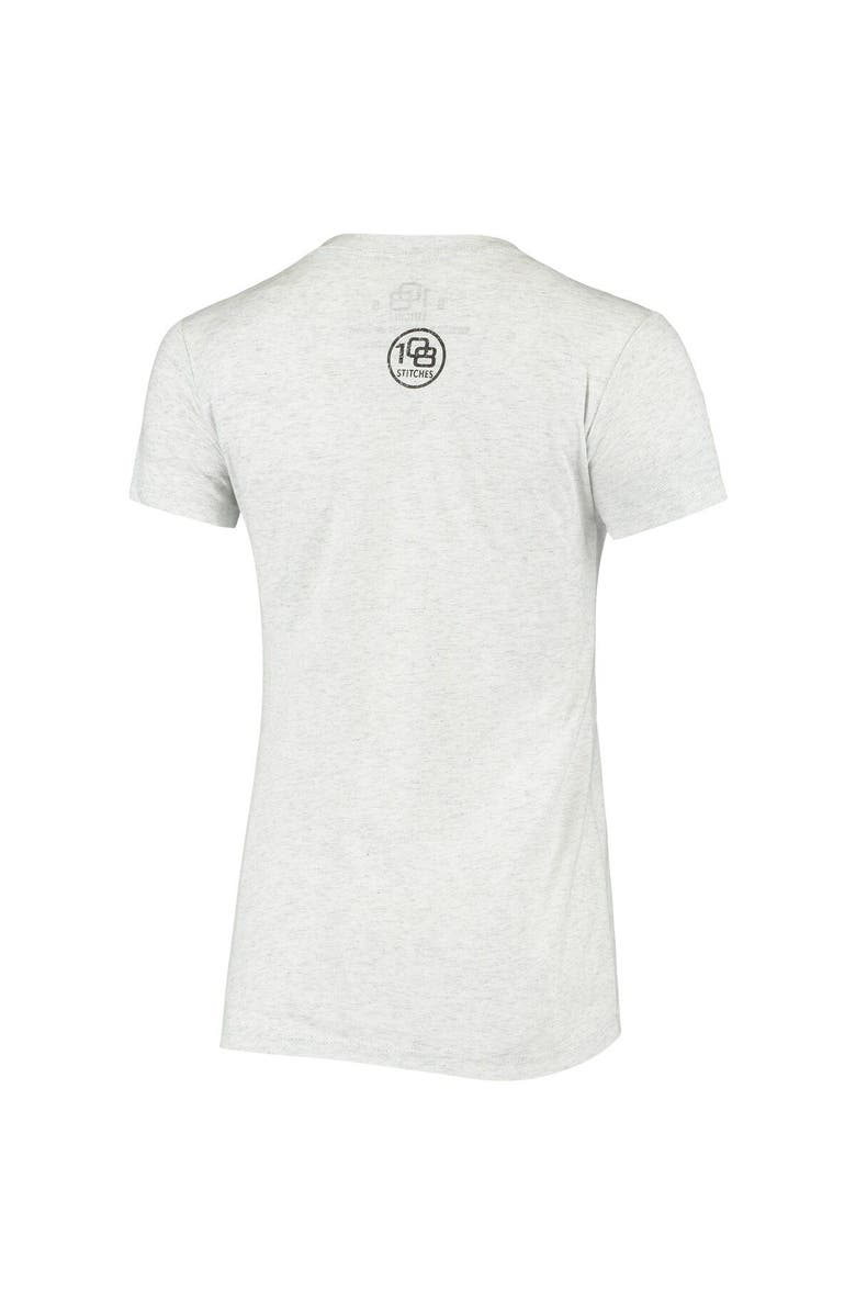 108 STITCHES Women's Heathered Gray Piñatas de Erie Copa de la Diversion Script Tri-Blend Scoop Neck T-Shirt, Alternate, color, 