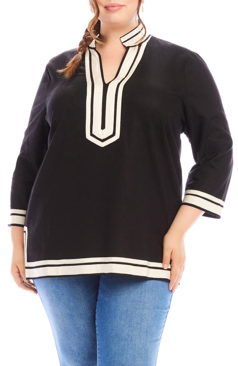 Karen Kane The St. Tropez Linen Blend Tunic, Main, color,