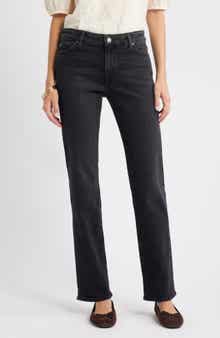 Treasure & Bond Mid Rise Straight Leg Jeans