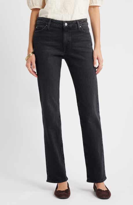 Treasure & Bond Mid Rise Straight Leg Jeans