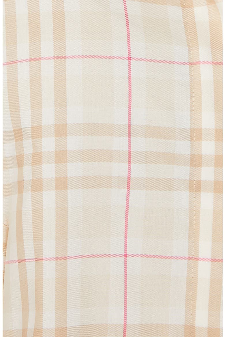 Cici Plaid Cotton Button-Up Tunic Shirt, Alternate, color, BIRCH WOOD