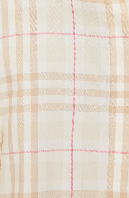 Foxcroft Cici Plaid Cotton Button-up Tunic Shirt In Birch Wood