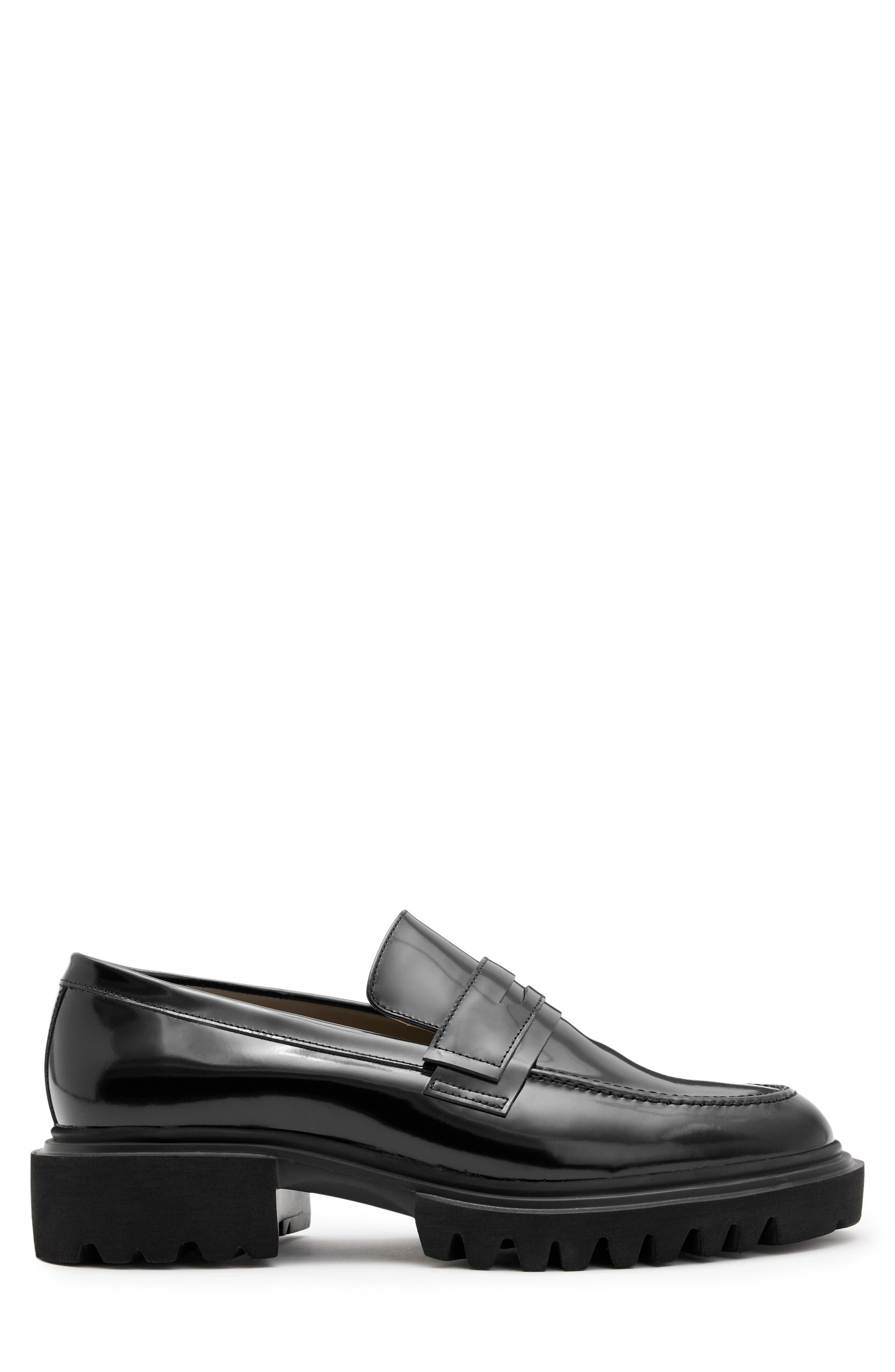 AllSaints Vinni Lug Penny Loafer, Alternate, color, 
