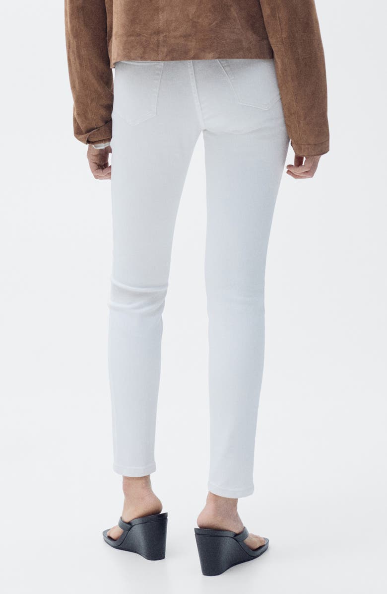 MANGO Newisa Mid Rise Skinny Jeans, Alternate, color, White