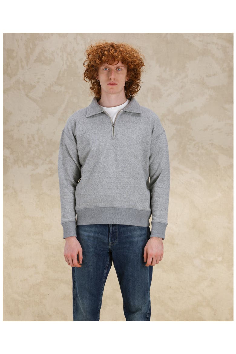 Idaho Cotton 3/4 Zip Sweatshirt, Alternate, color, MELANGE