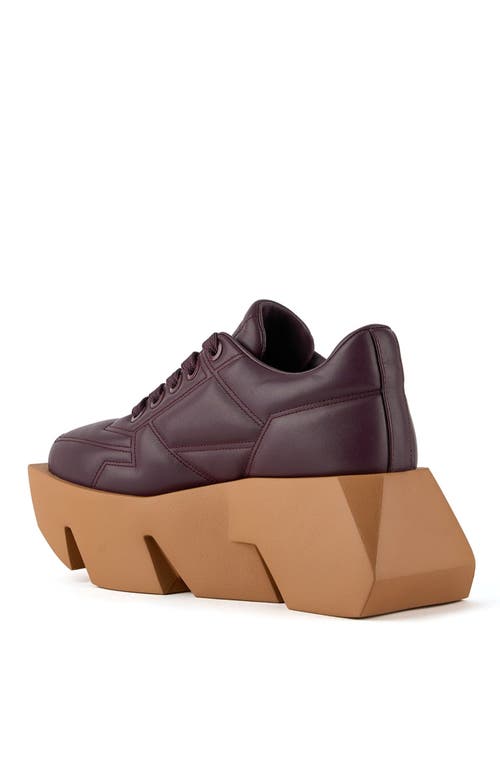 United Nude Bull Puffy Sneaker In Burgundy
