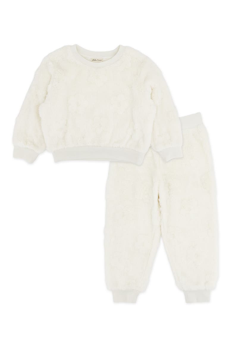 Yummy Plush Sweatshirt & Joggers Set, Main, color, IVORY