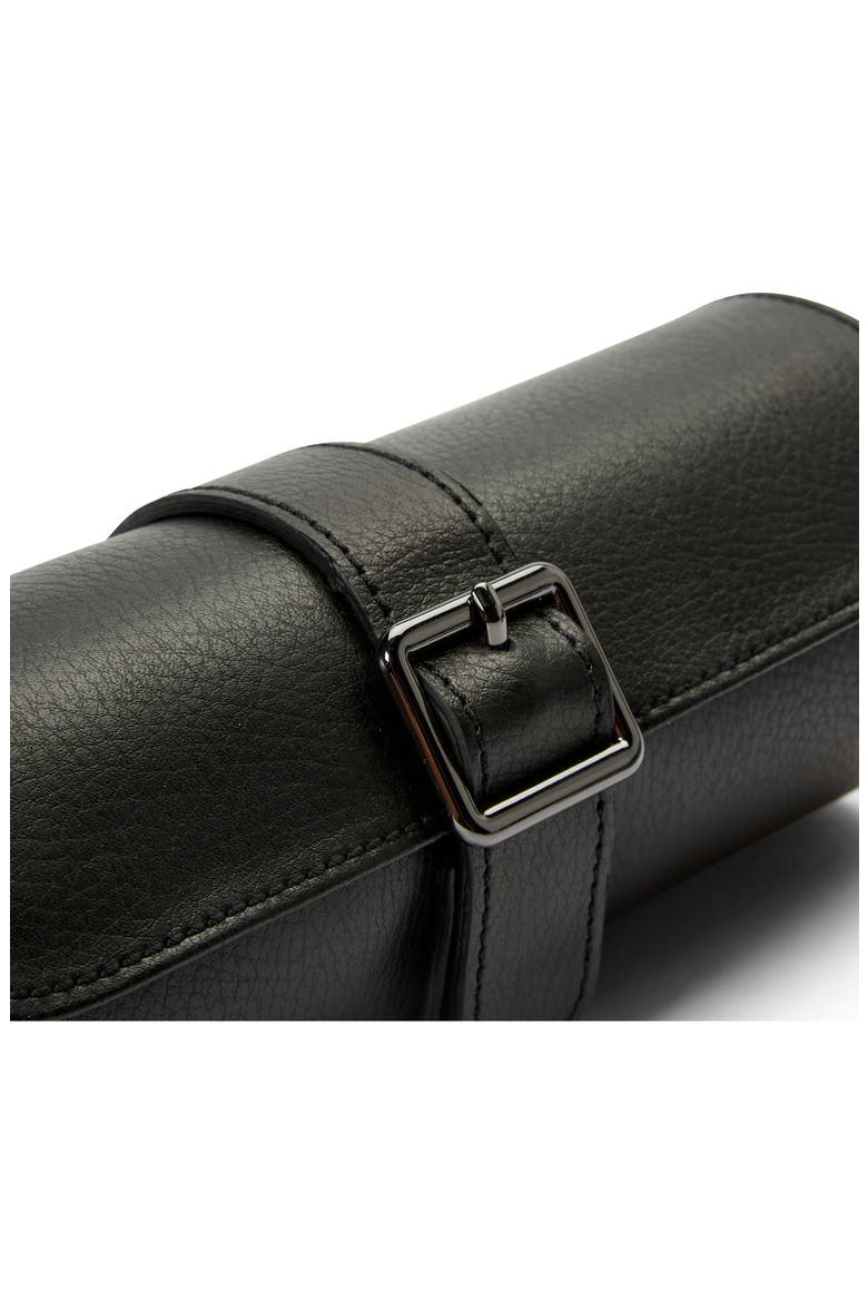 British Racing Triple Watch Roll, Alternate, color, BLACK
