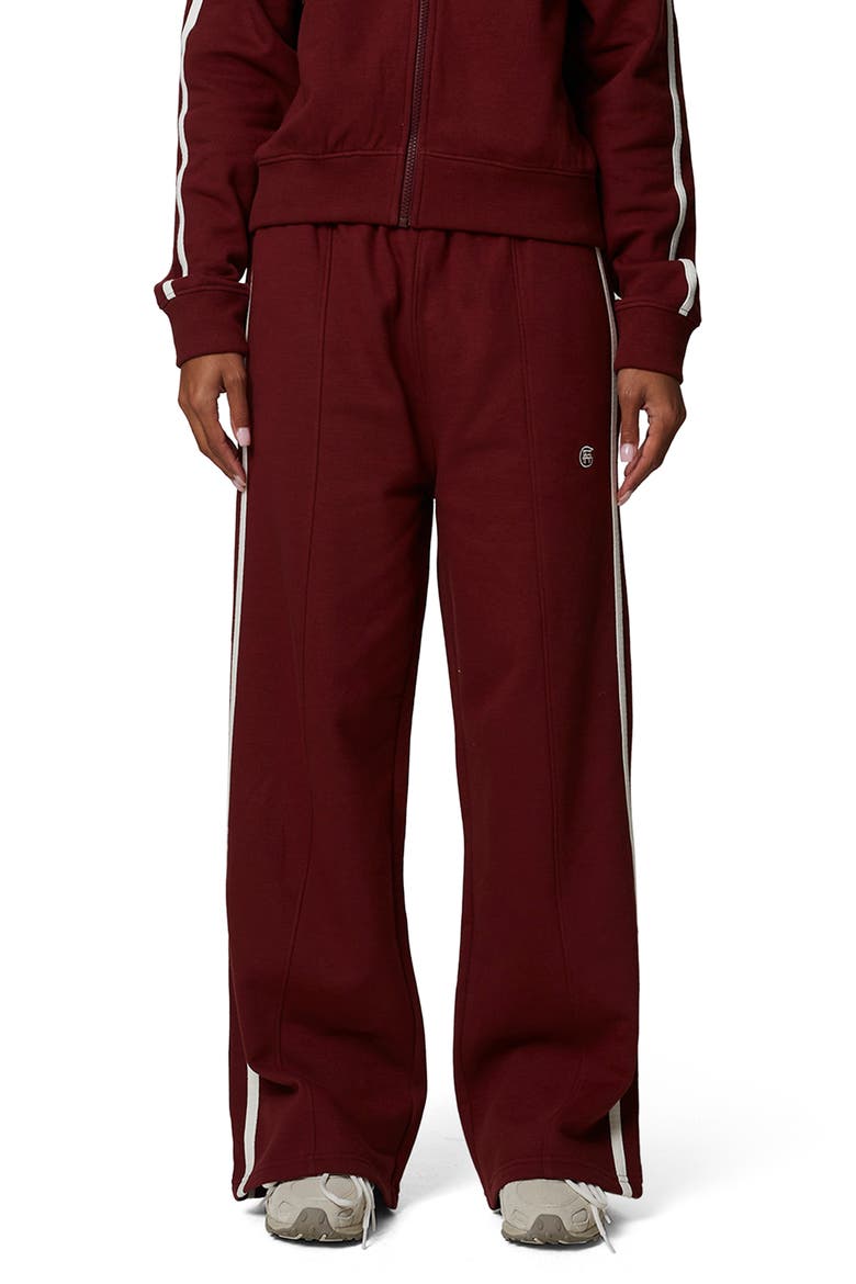 Emblem Sport Tracksuit Joggers, Main, color, Burgundy