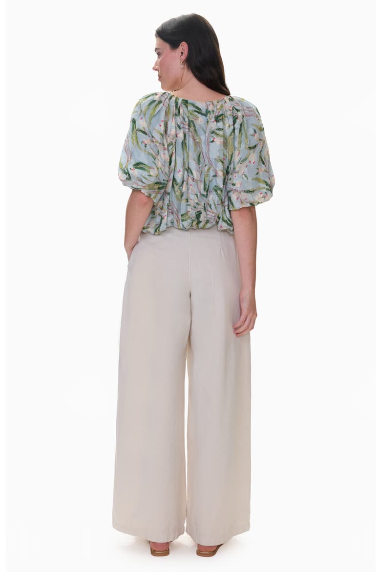 Isla Bubble Crop Top, Alternate, color, Seafoam Multi