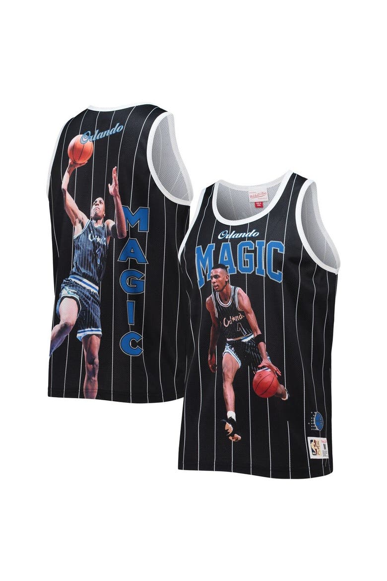 Men's Mitchell & Ness Penny Hardaway Black Orlando Magic Hardwood Classics Player Tank Top, Main, color, Black