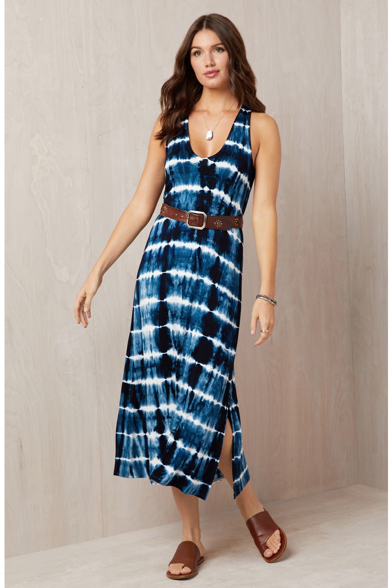 Tie Dye Midi Tank Dress, Alternate, color, TIE DYE