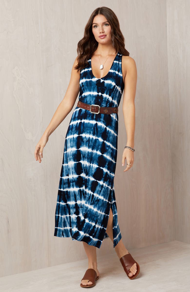 Karen Kane Tie Dye Midi Tank Dress, Alternate, color,