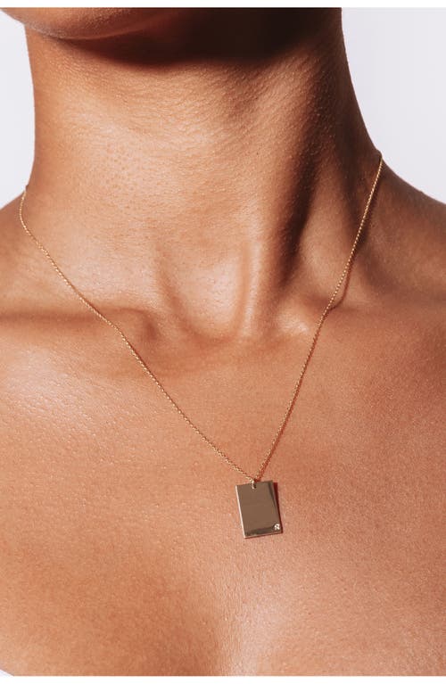Set & Stones Goldie Initial Tag Pendant Necklace In Gold/v