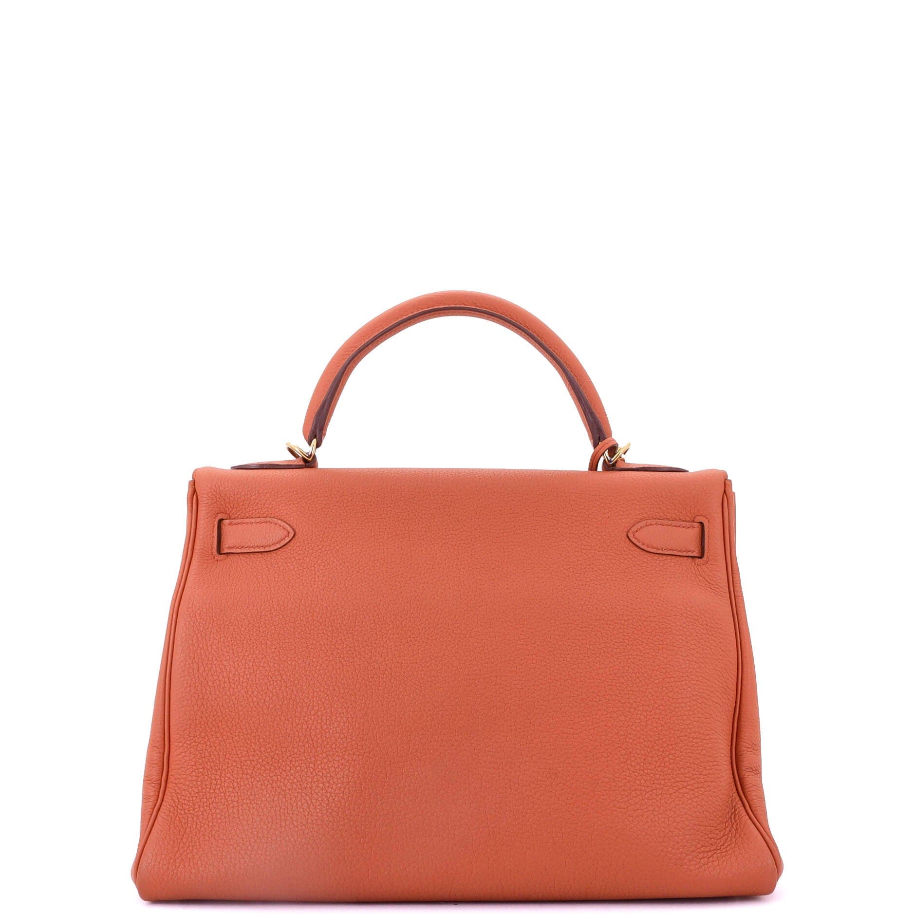 Pre-Owned Hermes Kelly Handbag Orange Togo with Gold Hardware 32, Alternate, color, 