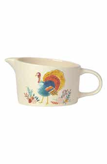 Harvest Turkey Stoneware Gravy Boat