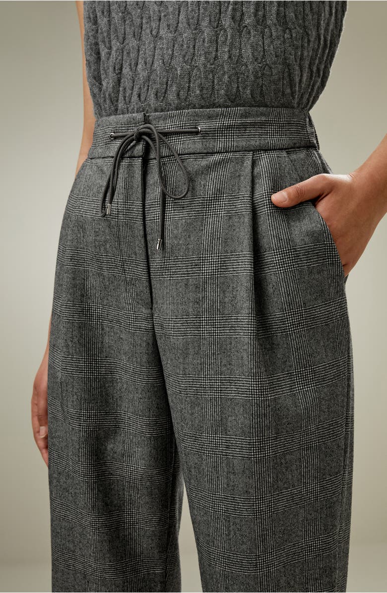 Lilysilk Glen Flex Worsted Trousers, Alternate, color, Mixed Gray
