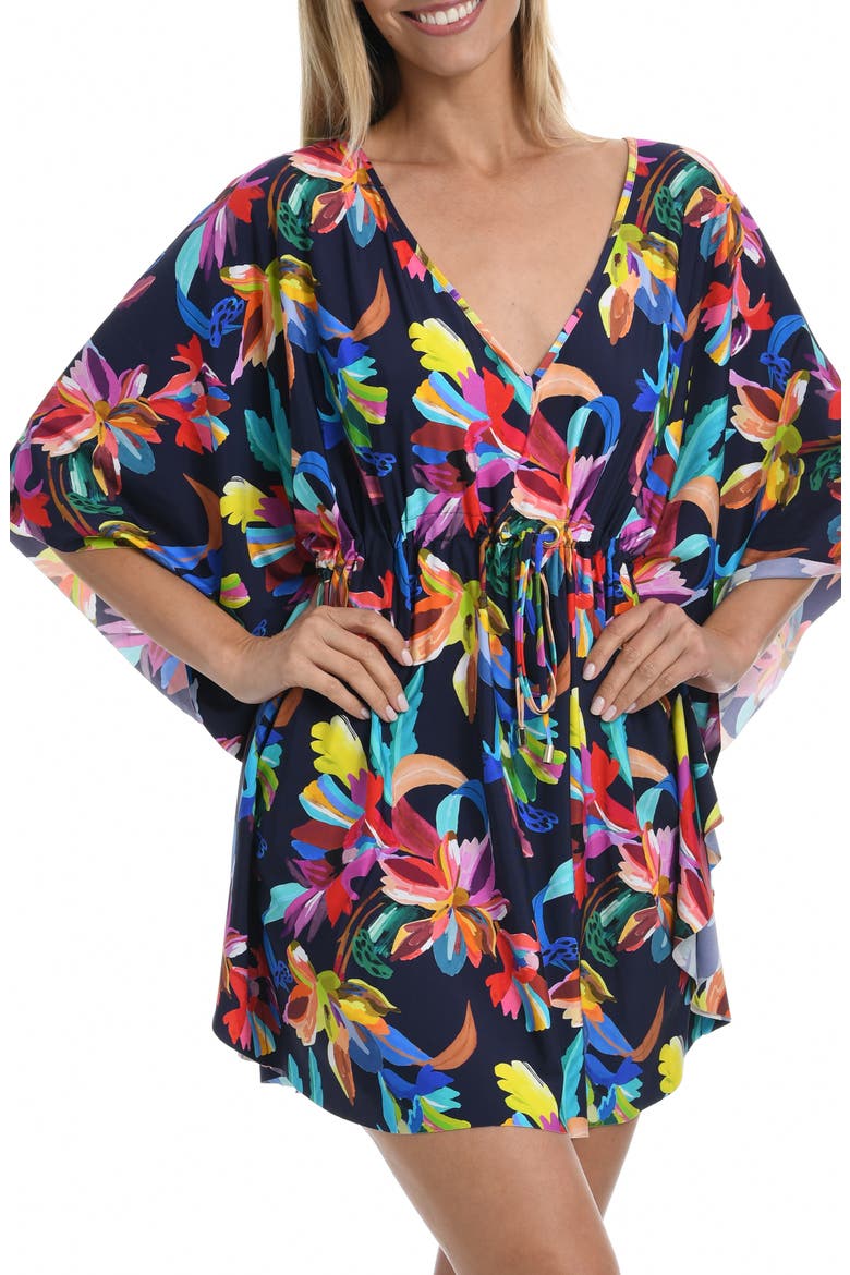 Sea V-Neck Caftan, Main, color, INDIGO