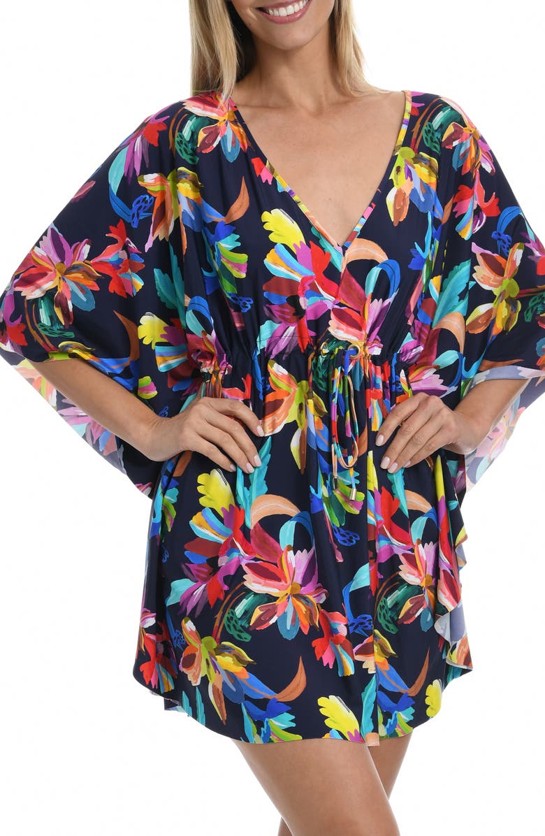 La Blanca Sea V-Neck Caftan, Main, color,