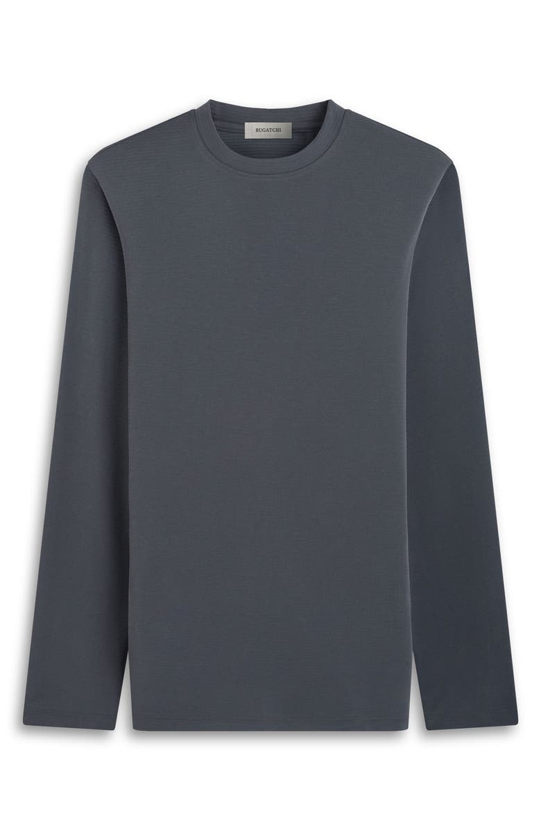 Bugatchi Orion Ottoman Long Sleeve T-Shirt, Alternate, color, Zinc