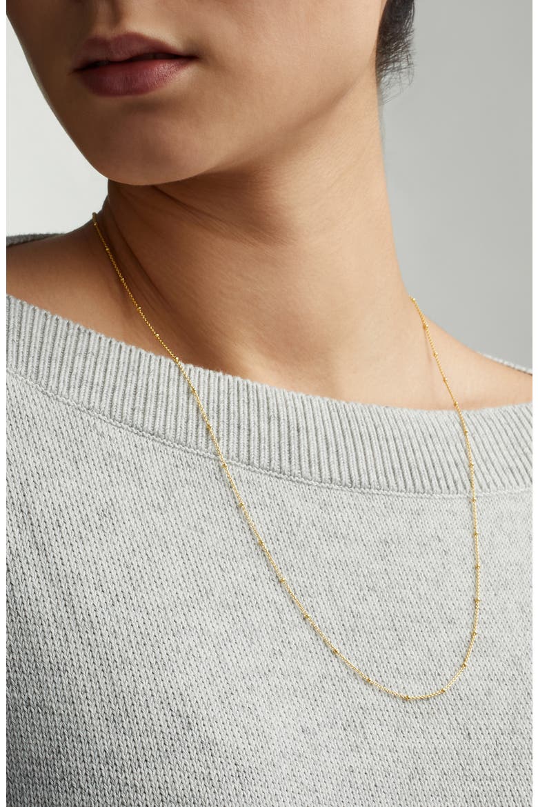 21-Inch Fine Beaded Chain, Alternate, color, GOLD