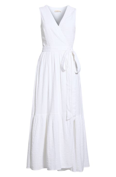 Dune Cotton Gauze Sleeveless Wrap Dress