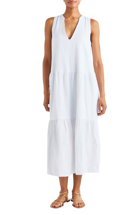 Sleeveless Cotton Gauze Midi Dress